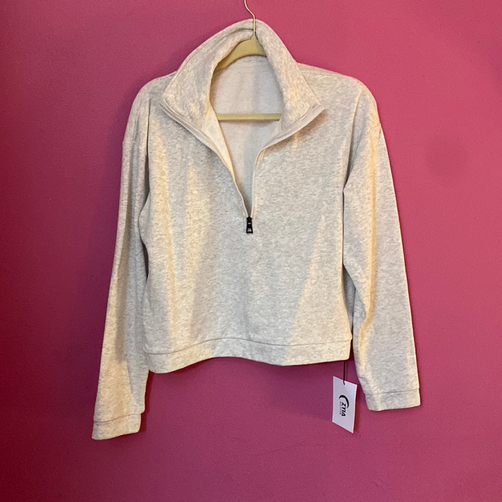 Zyia gray classic 1/4 zip